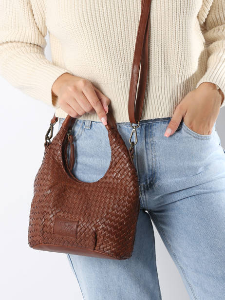 Cross Body Tas Parma Leder Basilic pepper Bruin parma BPAR03 ander zicht 1